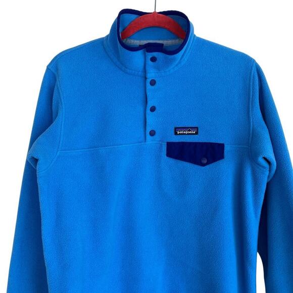 Patagonia Lightweight Synchilla Snap-T Fleece Pullover Skipper Blue Purple Sz M - Picture 4 of 16